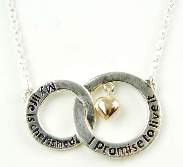 Contemporary Sterling Sentiment Necklace