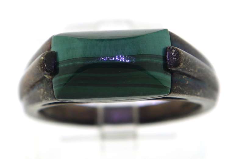 Sterling Silver Malachite Ring