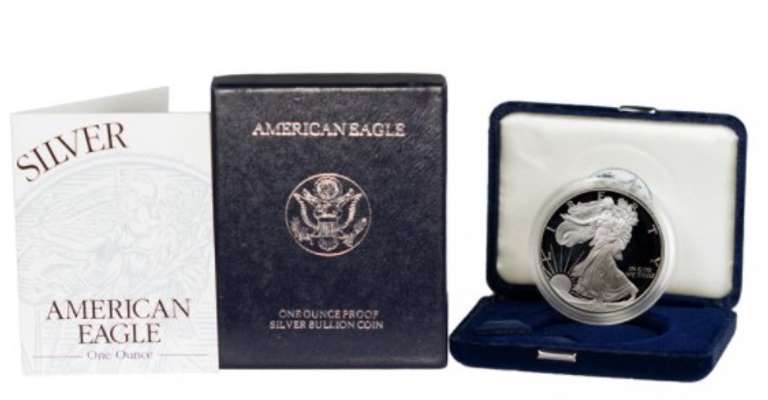 1994 Proof Silver Eagle, OGP