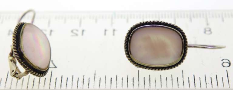 Sterling Silver Mother of Pearl Earrings