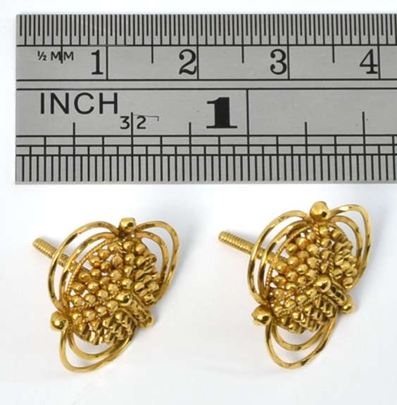 Ornate 21k Earrings