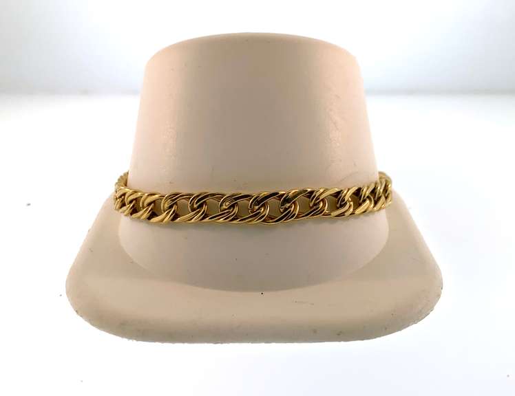 18kt yellow gold twisted curb link bracelet