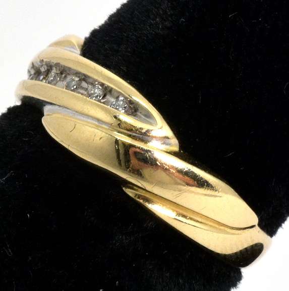 14KT Channel Set Diamond Band Ring