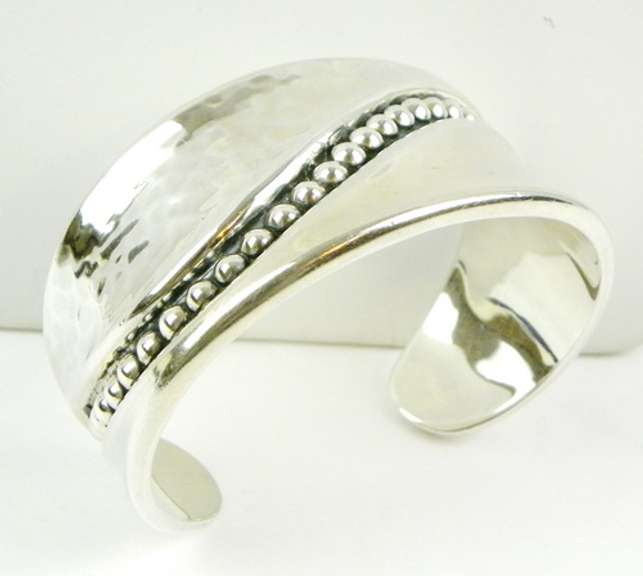 Wonderful Wide Sterling Silver Cuff Bracelet