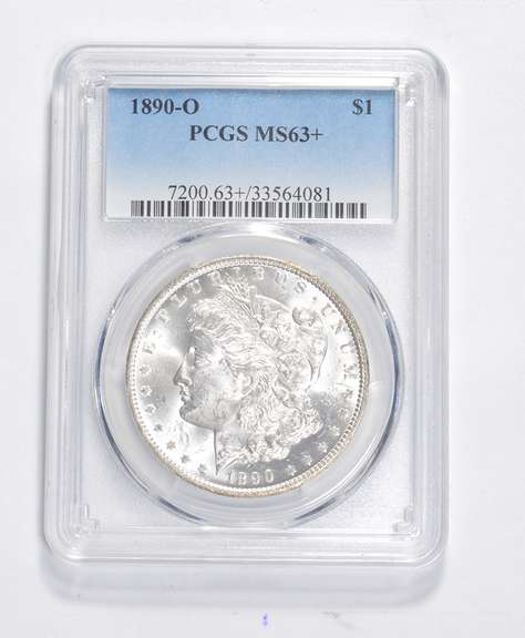 MS63+ 1890-O Morgan Silver Dollar - Graded PCGS