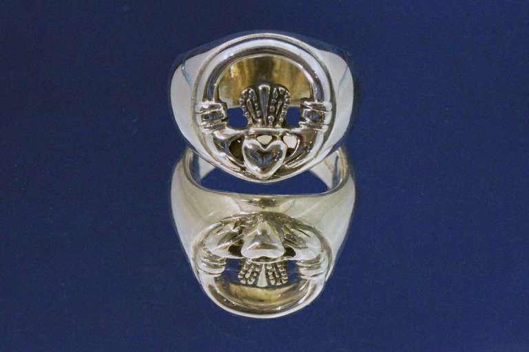 Celtic Claddagh Ring in Sterling