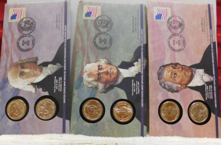 3 each 2007/8 Coin Postal Covers