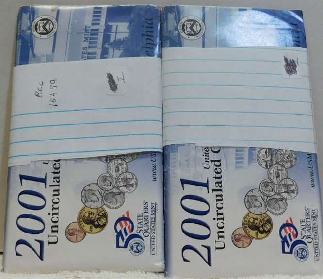 2 each  2001 Unc Mint Set