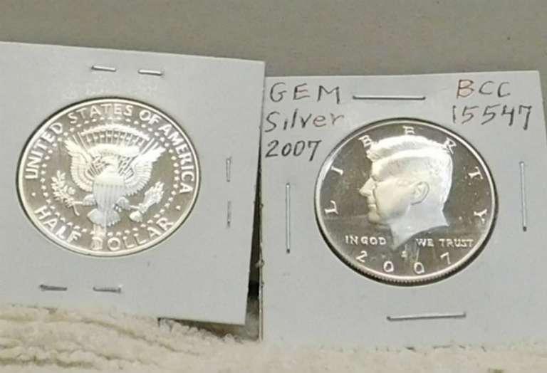 2 ea 2007 Sil PRF Kennedy Hf, Gem