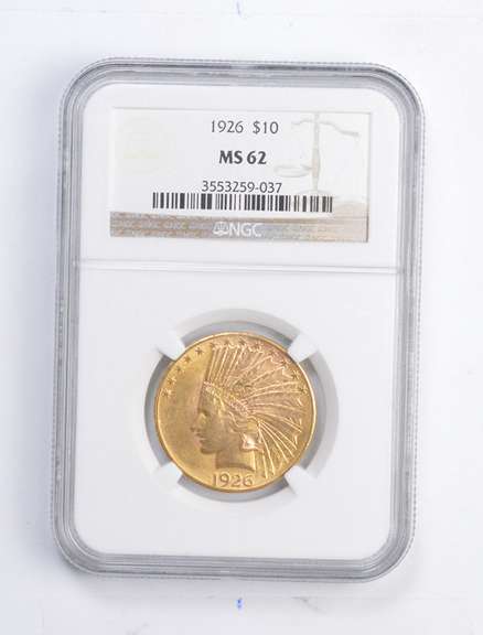 MS62 1926 $10.00 Indian Head Gold Eagle - Graded NGC