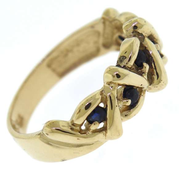 Beautiful Sapphire Accent Woven Ring