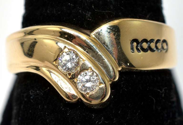 Designer Rocco Diamond Band Ring in 14KT Yellow Gold