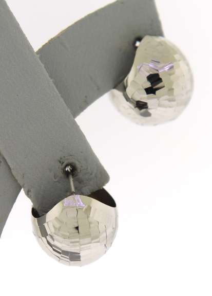 Charming Faceted Wide Hoop Earrings