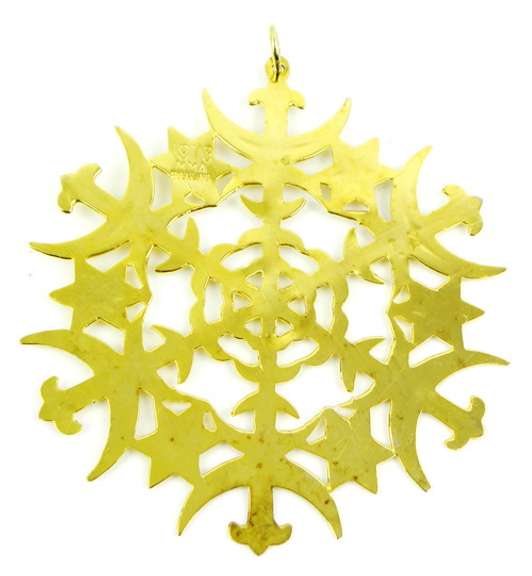 1973 MMA Sterling Vermeil Snowflake Ornament