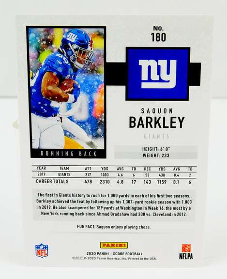 Saquon Barkley, Giants Rookie Football Card