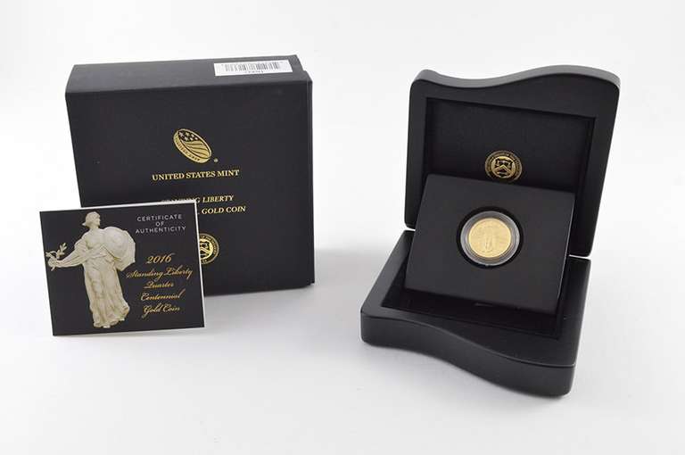 2016-W Standing Liberty Quarter Centennial .999 Fine Gold Coin - Box