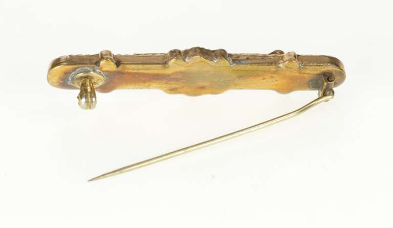 Gold Filled Ornate Decorative Ornamental Victorian Bar Pin/Brooch