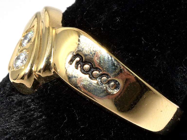 Designer Rocco Diamond Band Ring in 14KT Yellow Gold