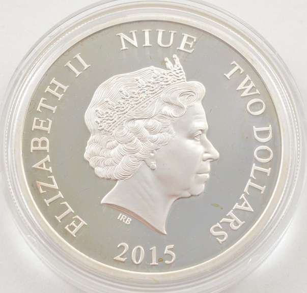 2015 Niue $2 - Love Is Precious - 1 Oz Silver Coin - Box