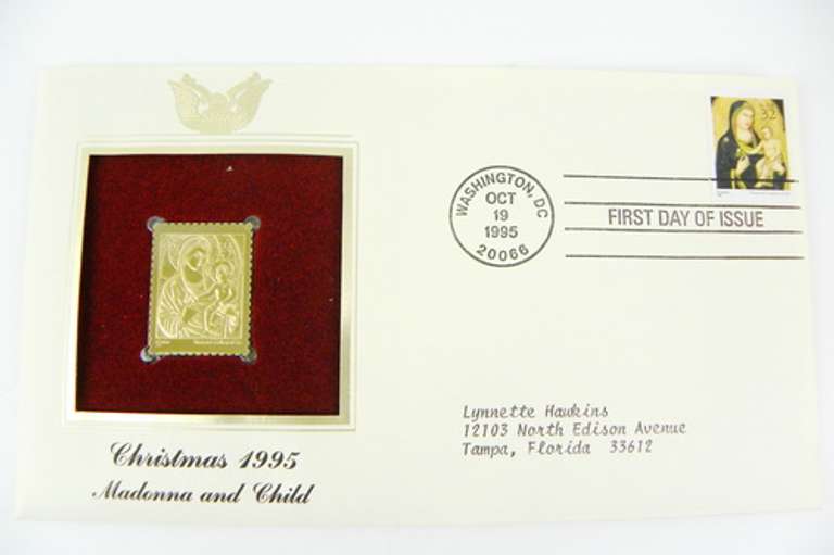 7 Christmas 1st Day Issues & 22K Gold Stamps
