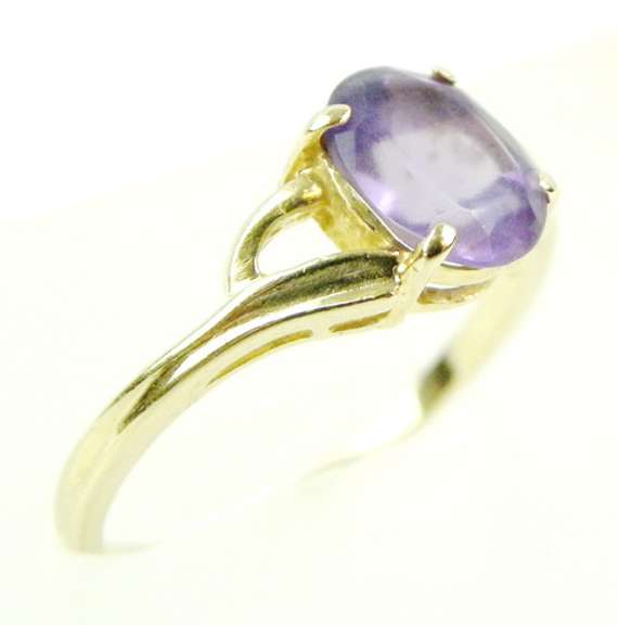 Vintage 14K Amethyst Ring, Size 6.5