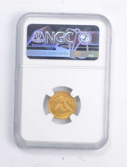MS62 1857 $2.50 Liberty Head Gold Quarter Eagle - Graded NGC