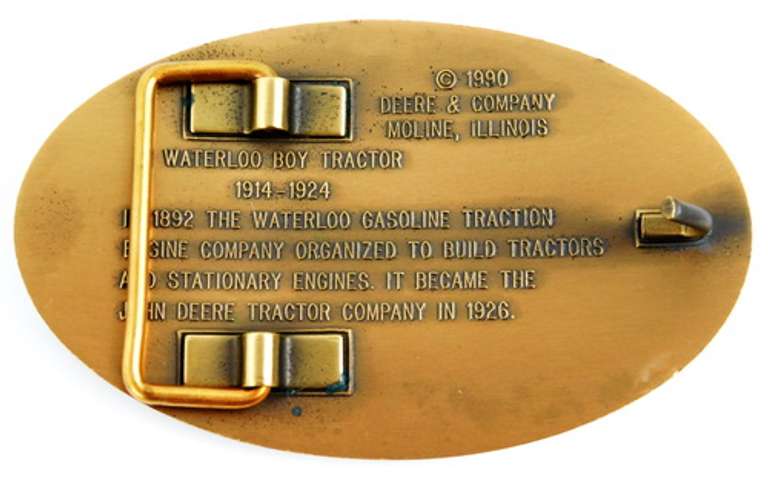 1990 Deere & Company Waterloo Boy Belt Buckle