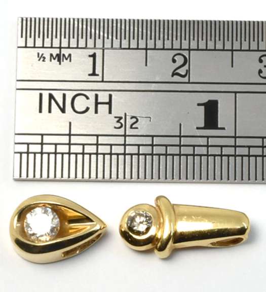 Pair of 2 Diamond Pendants