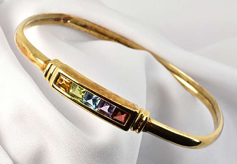 Colorful Stone Flex Bangle