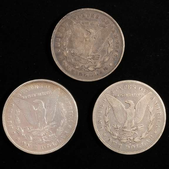 2 1878 Reverse 78 And A 1878 S Morgan Dollars