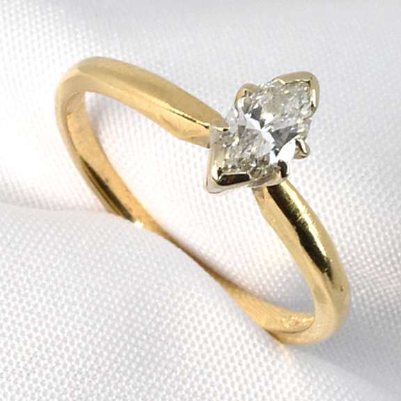 Sweet 1/4 Ct. Marquise Diamond Ring
