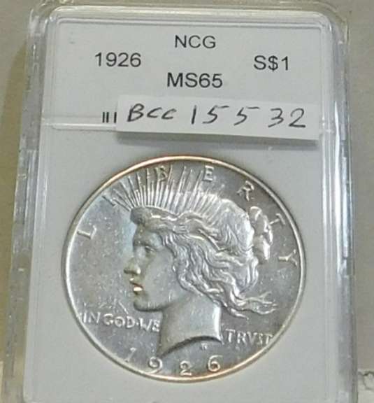 1926 Peace Dollar certified MS-65