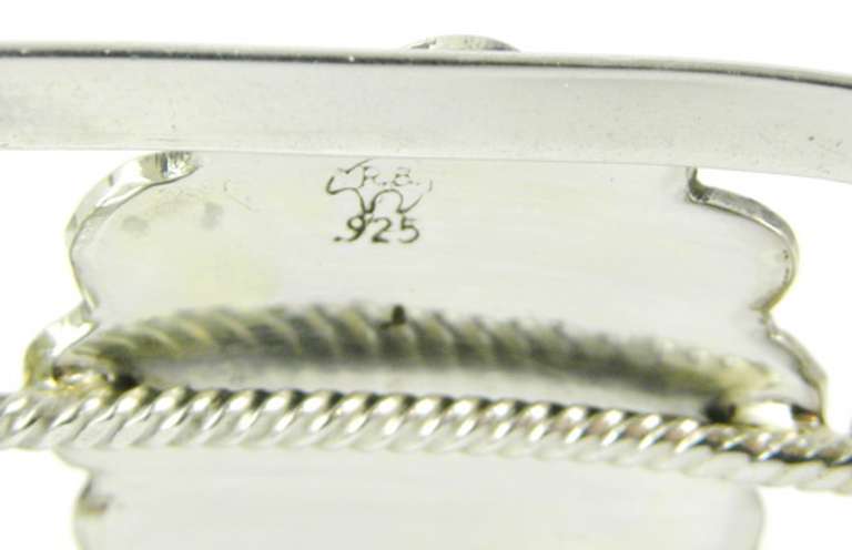 Running Bear Navajo Sterling Turquoise Cuff Bracelet