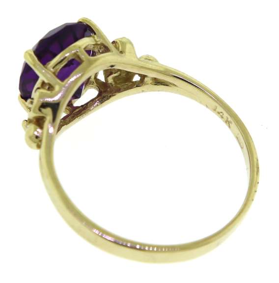 Sensational 14kt YG Oval Cut Amethyst Ring