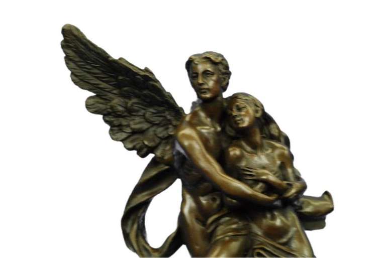 Bouguereau Lovely Sculpture of a Romantic Couple Bronze Sculpture