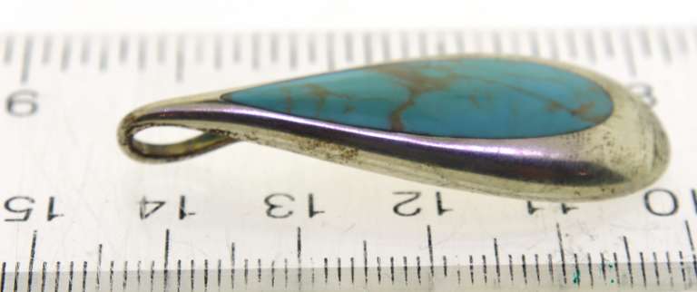 Vintage Sterling Silver Turquoise Pendant