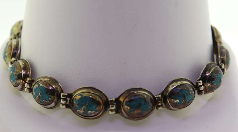 Sterling Silver Signed Native American Bracelet