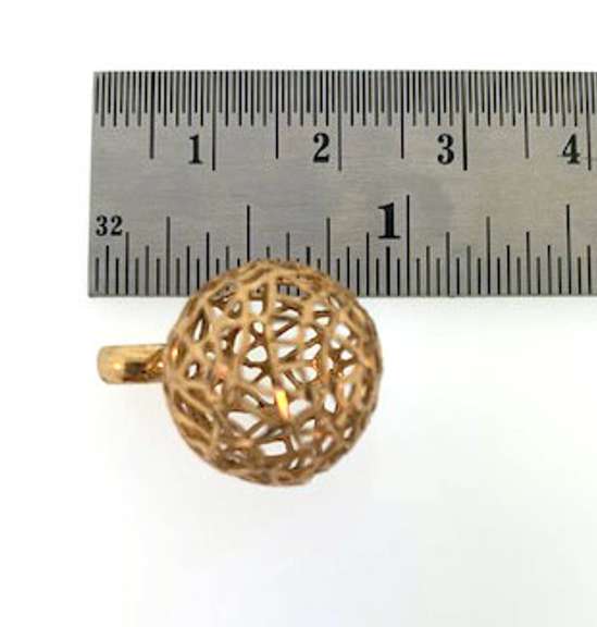 Cool 14kt Abstract Ball Pendant