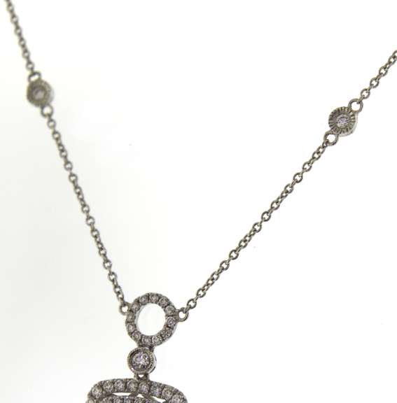 Charming Blue Sapphire & Diamond Necklace