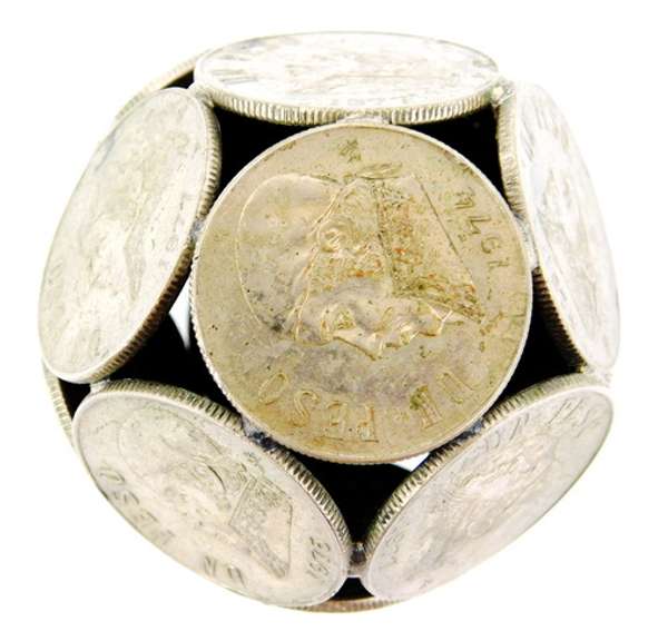 Vintage Mexican 12 Coin Paperweight
