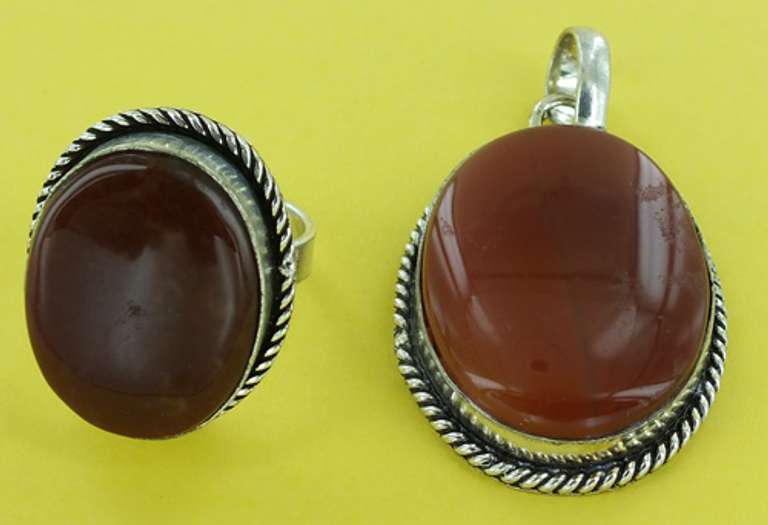 Silver and Natural Stone