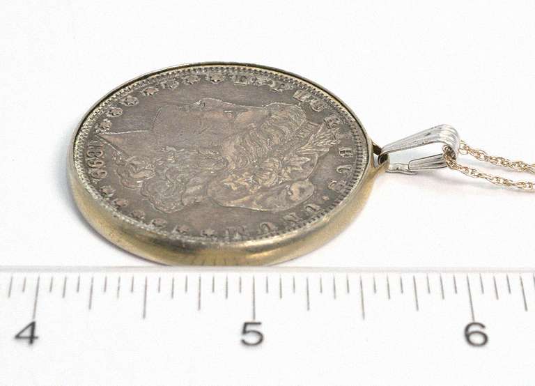 Morgan Silver Dollar Pendant & Chain