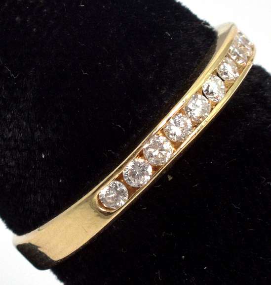 Channel Set Diamond Band Ring, 14KT