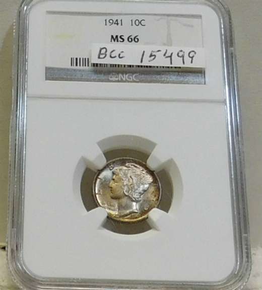 1941 Mercury Dime  NGC MS-66