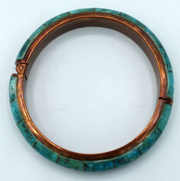 Vintage Cupper and Turquoise Bangel
