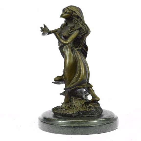 Art Deco by Italian Artist Mavchi Mother Nature Bronze Sculpture