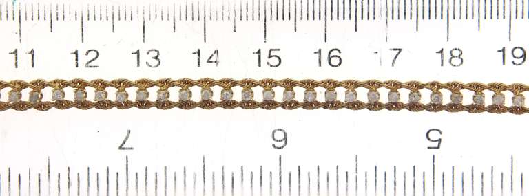 Vintage Yellow Gold Individual Prong Set Diamond Bracelet