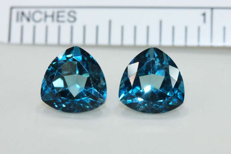 Stunning London Blue Topaz Pair - 4.79 cts.