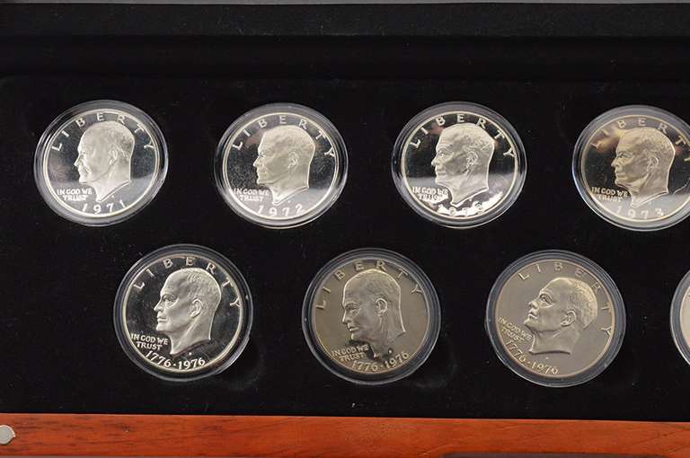Lot (11) 1971-1978 Eisenhower Dollars - Proof Clad and Silver Set