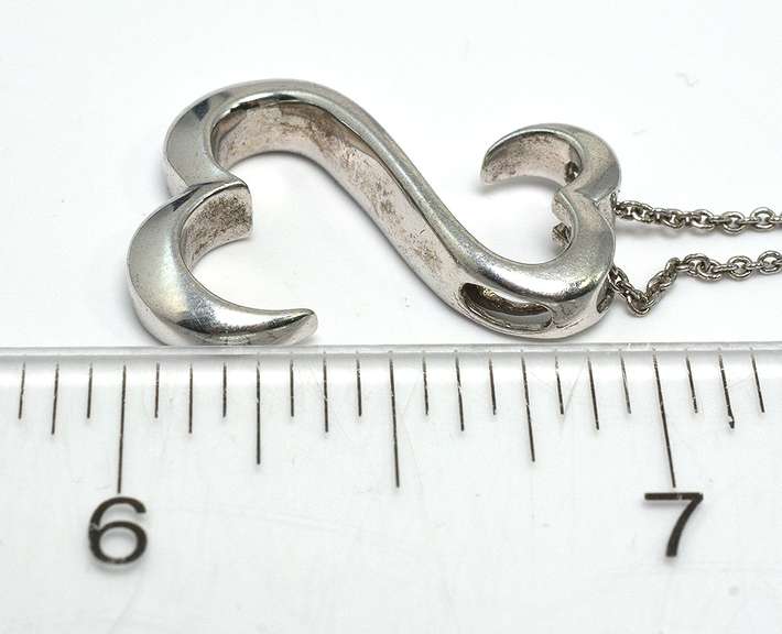 Sterling Silver Open Heart Pendant & Chain